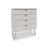 Moreno Marble Effect 4 Drawer Chest from Roseland Furniture