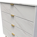 Moreno Marble Effect 4 Drawer Chest