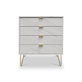 Moreno Marble Effect 4 Drawer Chest of Drawers