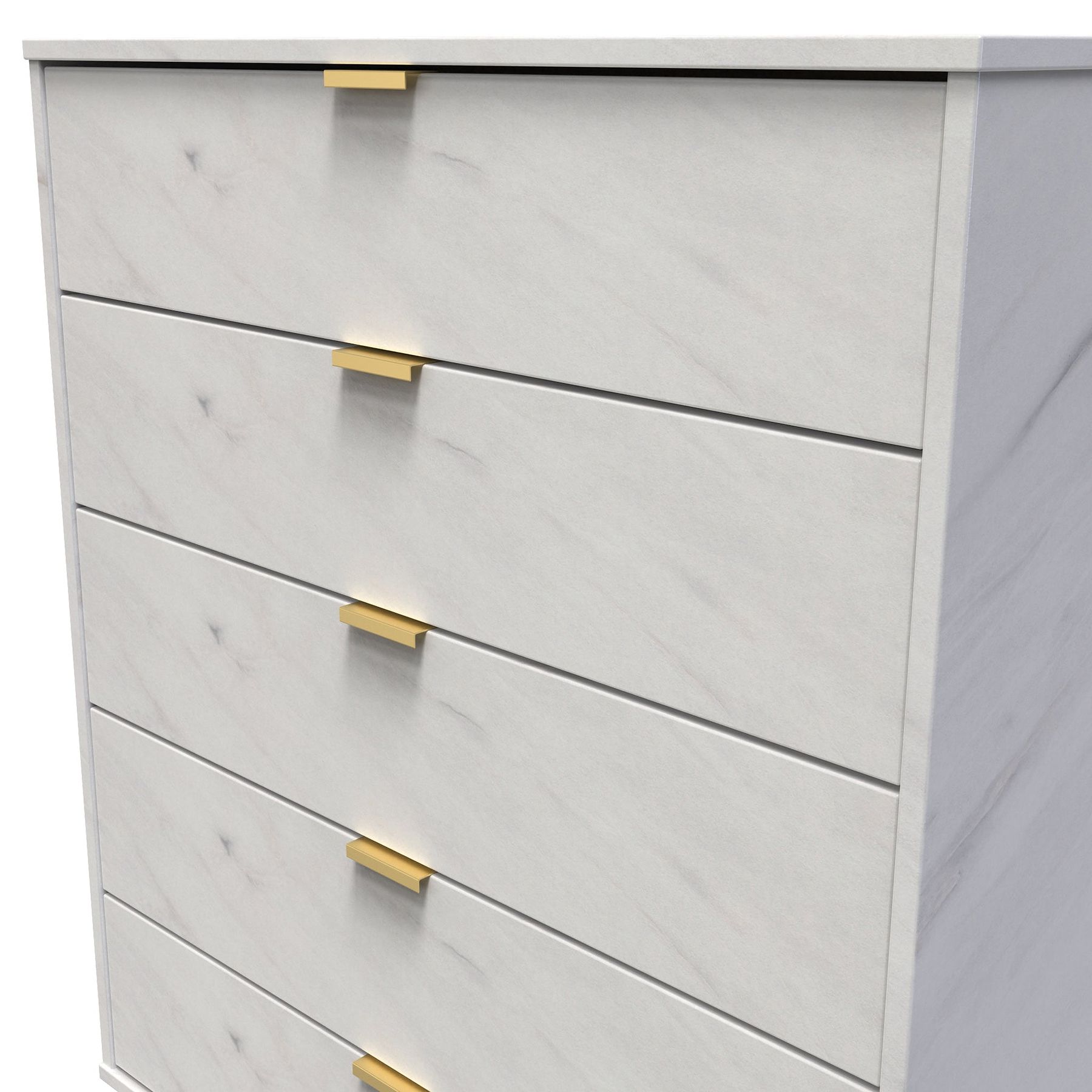 Moreno Marble Effect 5 Drawer Chest