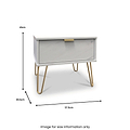 Moreno Marble Effect 1 Drawer Side Table from Roseland Furniture