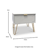 Moreno Marble Effect 1 Drawer Side Table from Roseland Furniture