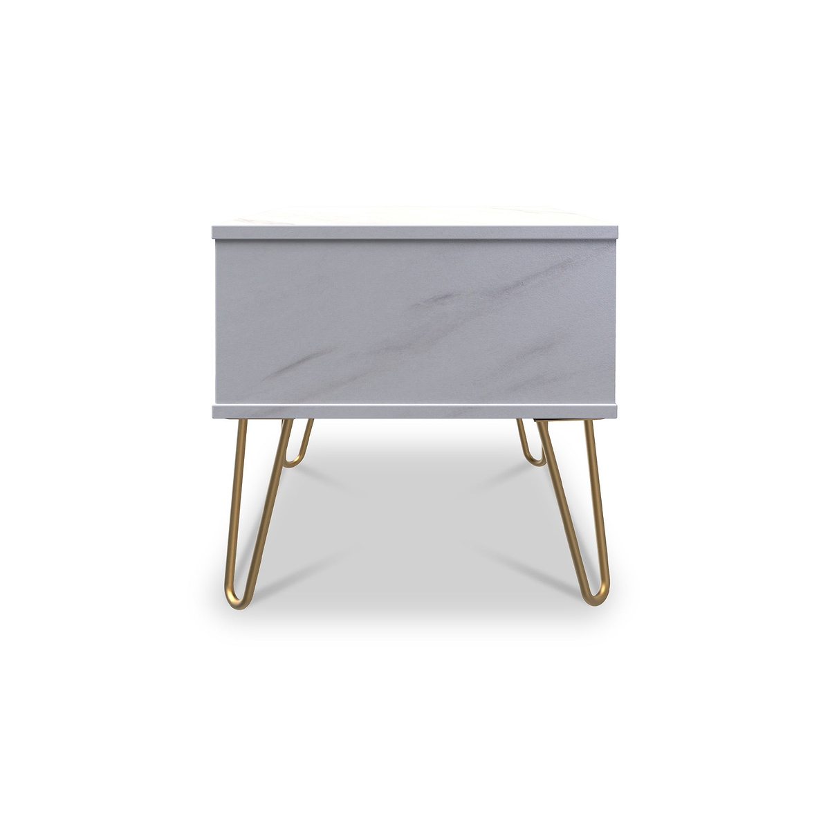 Moreno Marble Effect 1 Drawer Side Table