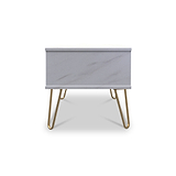 Moreno Marble Effect 1 Drawer Side Table