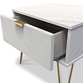 Moreno Marble Effect 1 Drawer Side Table