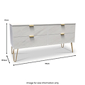 Moreno Marble 4 Drawer Low Storage Unit from Roseland Furniture