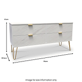 Moreno Marble 4 Drawer Low Storage Unit from Roseland Furniture