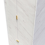 Moreno Marble Effect 2 Door 2 Drawer Double Wardrobe