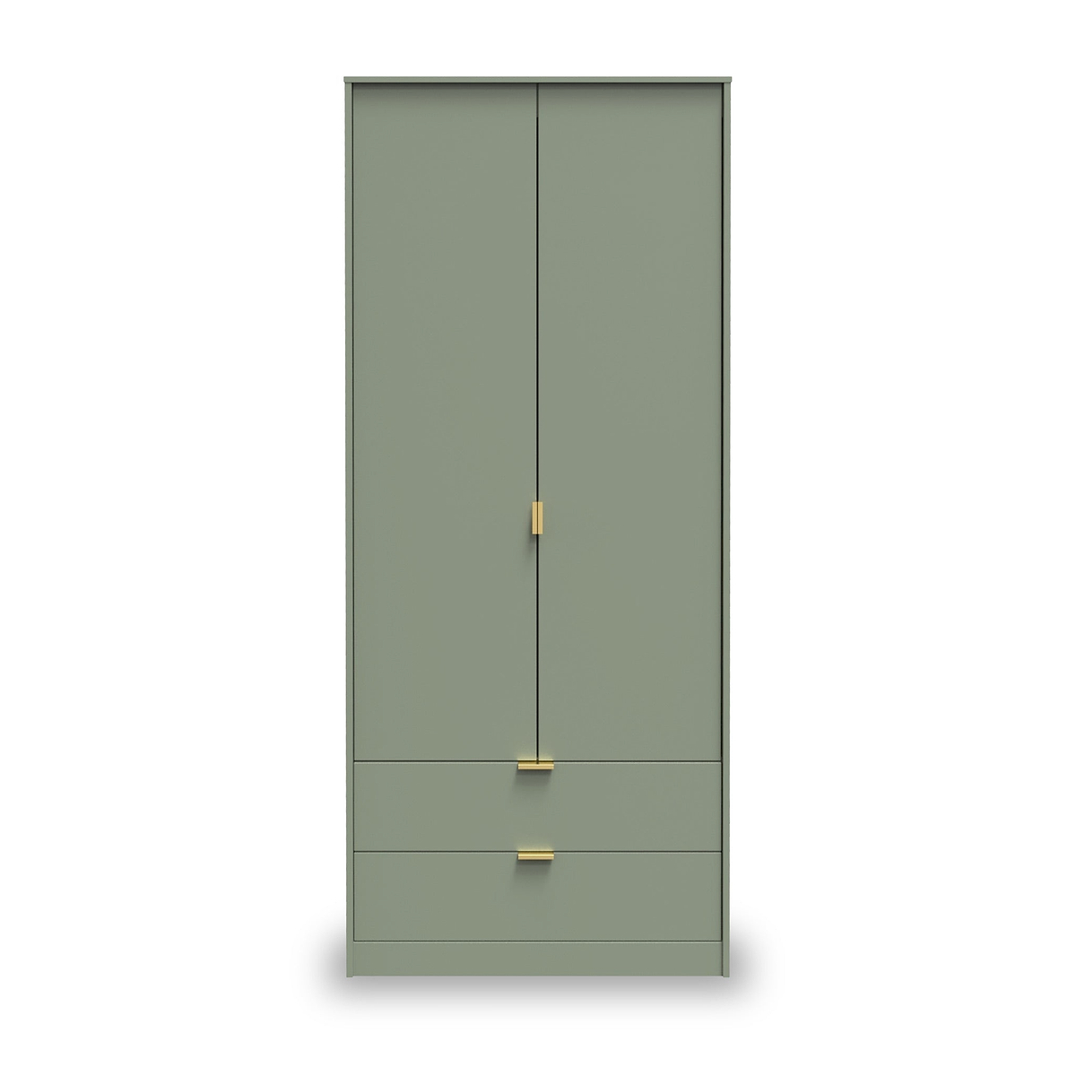 Moreno Olive Green 2 Door 2 Drawer Double Wardrobe from Roseland furniture