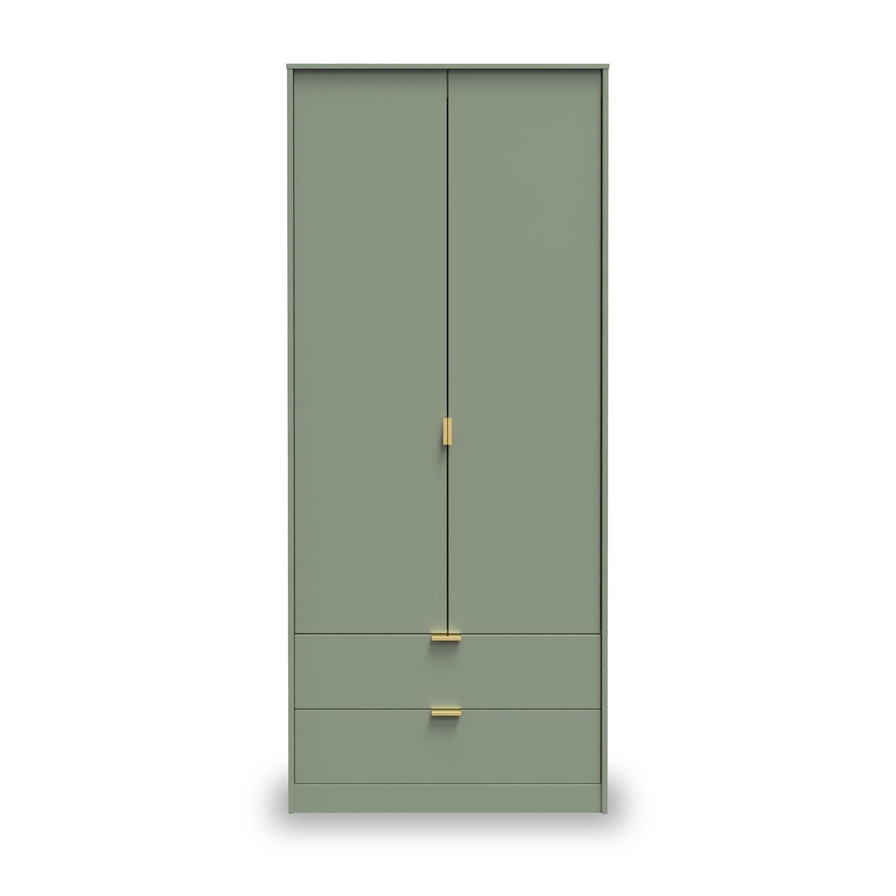 Moreno Olive Green 2 Door 2 Drawer Double Wardrobe from Roseland furniture