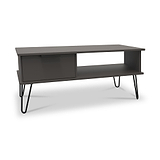 Moreno Graphite Grey 1 Drawer Coffee Table with hairpin legs