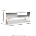 Moreno White Marble 1 Drawer Coffee Table from Roseland Furniture