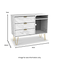 Moreno Marble 3 Drawer TV Unit from Roseland Furniture