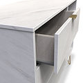 Moreno Marble 3 Drawer TV Unit from Roseland Furniture