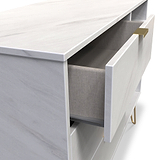 Moreno Marble 3 Drawer TV Unit from Roseland Furniture