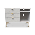 Moreno Marble 3 Drawer TV Unit from Roseland Furniture