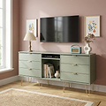 Moreno Olive with Gold Hairpin Legs 6 Drawer Sideboard from Roseland Furniture