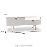 Moreno Marble Effect TV Console Unit from Roseland Furniture