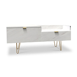 Moreno Marble Effect TV Console Unit from Roseland Furniture
