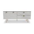 Moreno Marble Effect 2 Drawer 2 Door Wide Sideboard