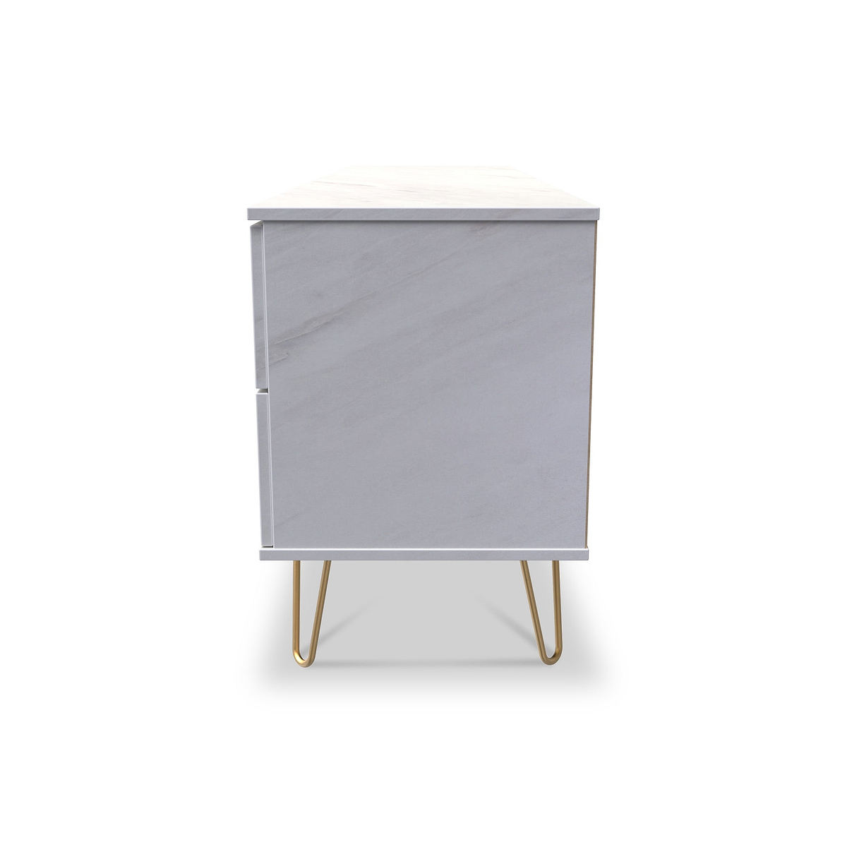 Moreno Marble Effect 2 Drawer 2 Door Wide Sideboard