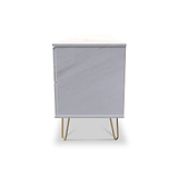 Moreno Marble Effect 2 Drawer 2 Door Wide Sideboard