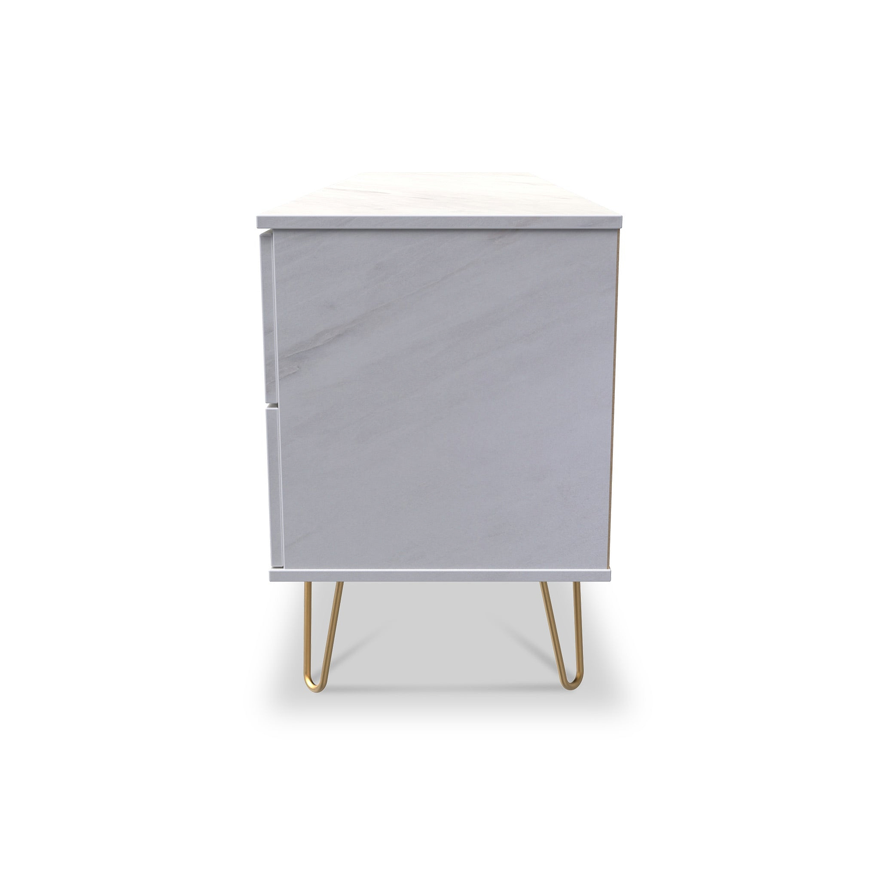 Moreno Marble Effect 2 Drawer 2 Door Wide Sideboard