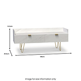 Moreno Marble Effect Media Console Unit from Roseland Furniture