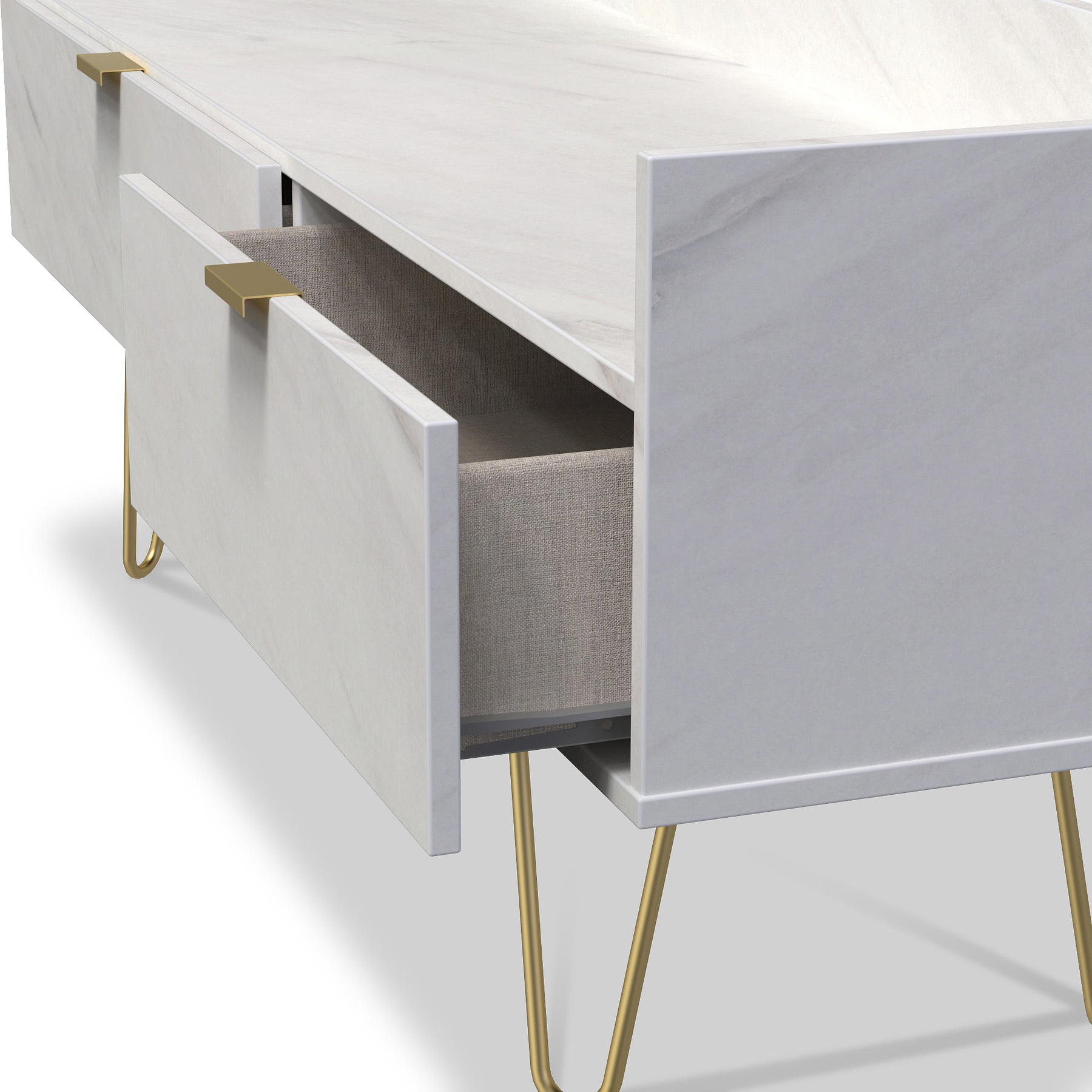 Moreno Marble Effect Media Console Unit
