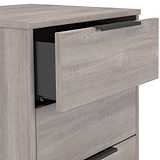 Ashbourne 5 Drawer Tallboy Grey Oak from Roseland Furniture
