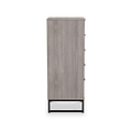 Ashbourne 5 Drawer Tallboy Grey Oak from Roseland Furniture