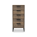 Ashbourne 5 Drawer Tallboy Vintage Oak from Roseland Furniture