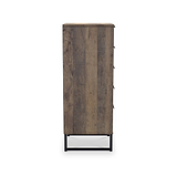 Ashbourne 5 Drawer Tallboy Vintage Oak from Roseland Furniture