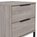 Ashbourne 2 Drawer Bedside Grey Oak from Roseland Furniture