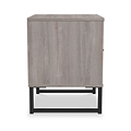 Ashbourne 2 Drawer Bedside Grey Oak from Roseland Furniture