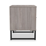 Ashbourne 2 Drawer Bedside Grey Oak from Roseland Furniture
