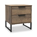 Ashbourne 2 Drawer Bedside Vintage Oak from Roseland Furniture
