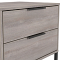 Ashbourne 2 Drawer Side Table Grey Oak from Roseland Furniture