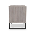 Ashbourne 2 Drawer Side Table Grey Oak from Roseland Furniture