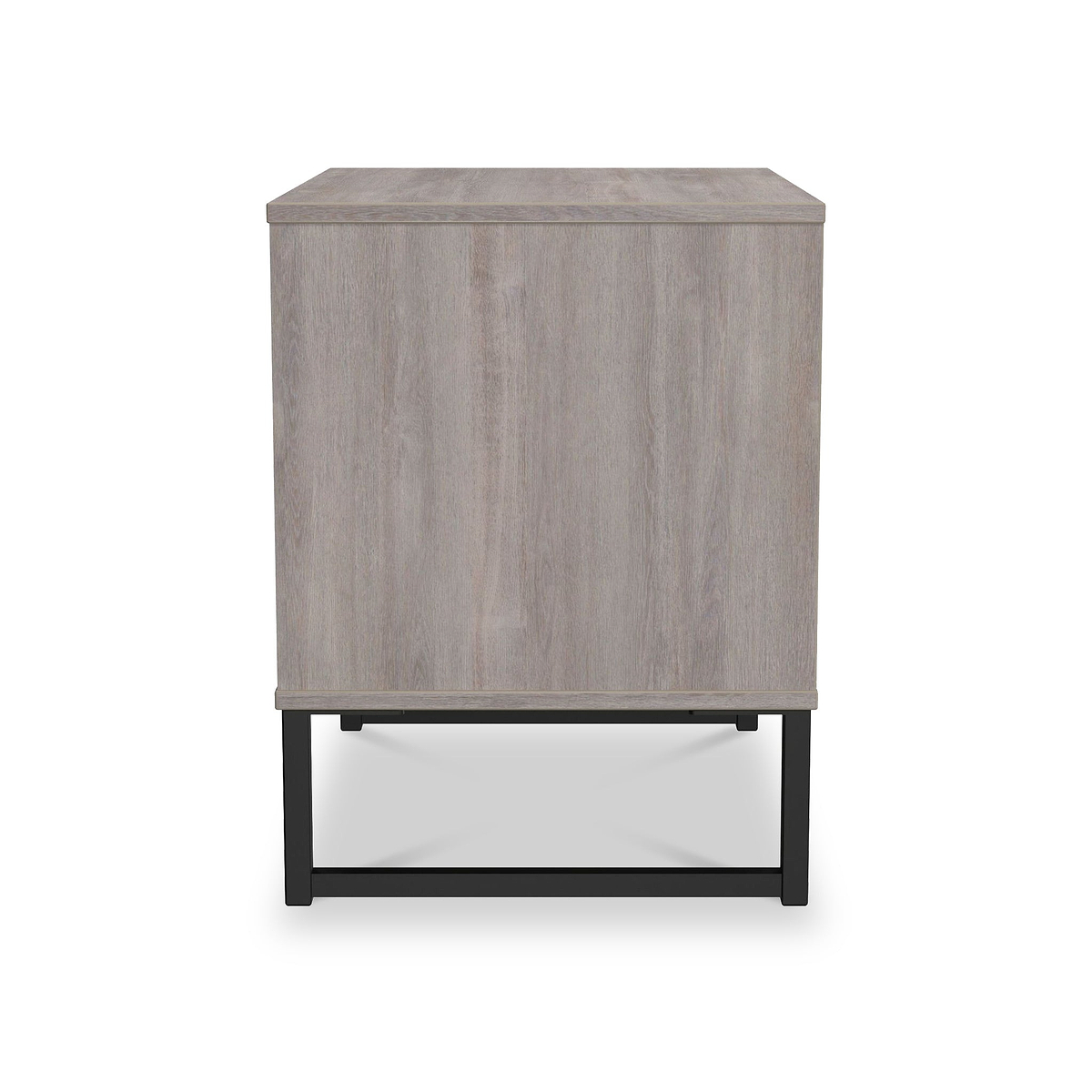 Ashbourne 2 Drawer Side Table Grey Oak from Roseland Furniture
