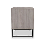Ashbourne 2 Drawer Side Table Grey Oak from Roseland Furniture