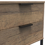Ashbourne 2 Drawer Side Table Vintage Oak from Roseland Furniture