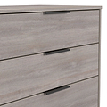 Ashbourne 3 Drawer Wide Chest Grey Oak from Roseland Furniture