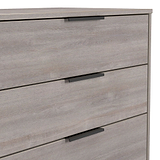 Ashbourne 3 Drawer Wide Chest Grey Oak from Roseland Furniture
