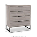 Ashbourne 4 Drawer Chest of Drawers dimensions