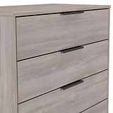 Ashbourne 4 Drawer Chest Grey Oak from Roseland Furniture