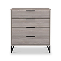 Ashbourne 4 Drawer Chest Grey Oak from Roseland Furniture