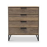 Ashbourne 4 Drawer Chest Vintage Oak from Roseland Furniture