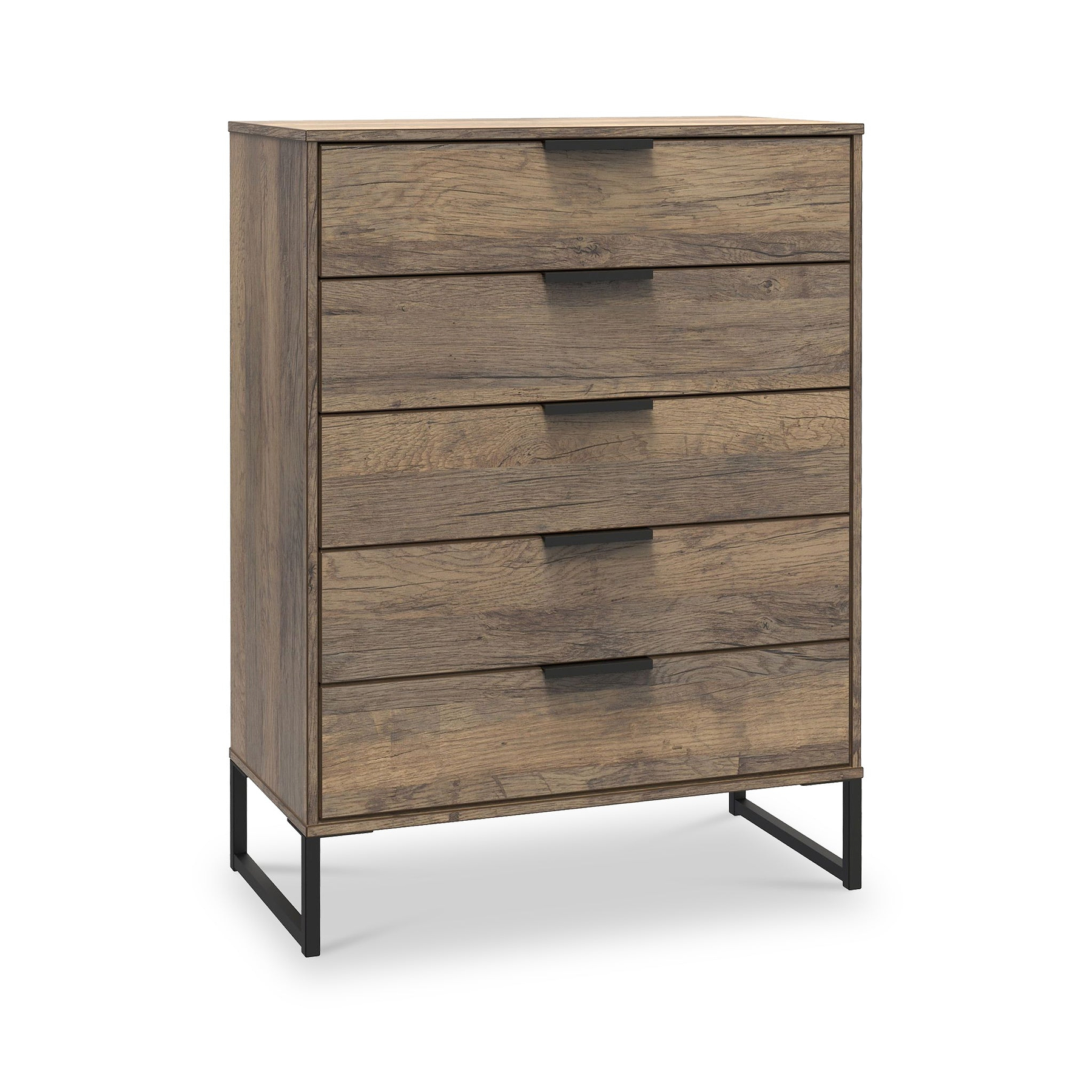 Ashbourne 5 Drawer Chest Vintage Oak from Roseland Furniture