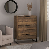 Ashbourne 5 Drawer Chest Vintage Oak from Roseland Furniture